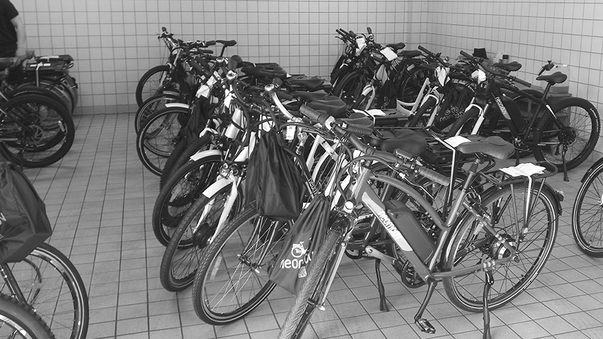 Vélos montés pour les employés du groupe bancaire